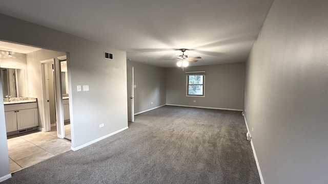 1607 Sylvan Ct, Flossmoor, IL 60422 - spare room featuring a ceiling fan and light colored carpet