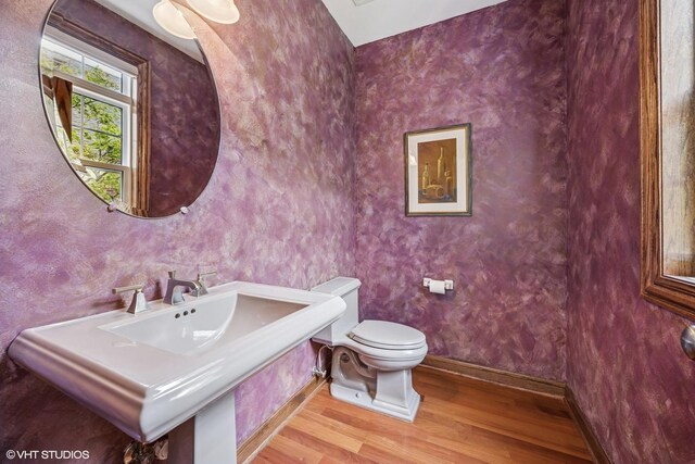 1012 Hickory Dr, Western Springs, IL 60558 - half bathroom featuring wood finished floors and toilet