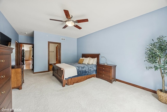 1012 Hickory Dr, Western Springs, IL 60558 - bedroom featuring light carpet and a ceiling fan