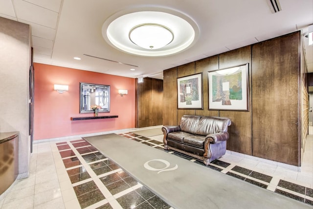 6700 S S Shore Dr Unit 17C, Chicago, IL 60649 - common area featuring wooden walls and recessed lighting
