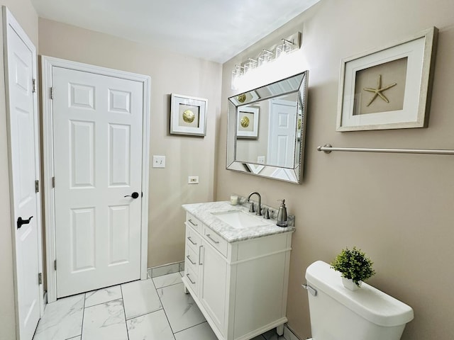 15721 Old Orchard Ct Unit 2S, Orland Park, IL 60462 - half bath featuring vanity and marble look tile flooring
