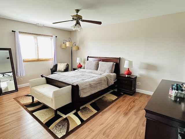 15721 Old Orchard Ct Unit 2S, Orland Park, IL 60462 - bedroom with light wood-style floors and ceiling fan