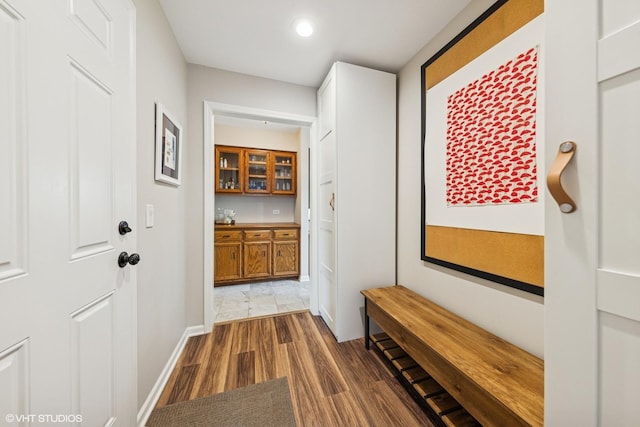 1808 Beloit Ct, Naperville, IL 60565 - mudroom with wood finished floors and recessed lighting