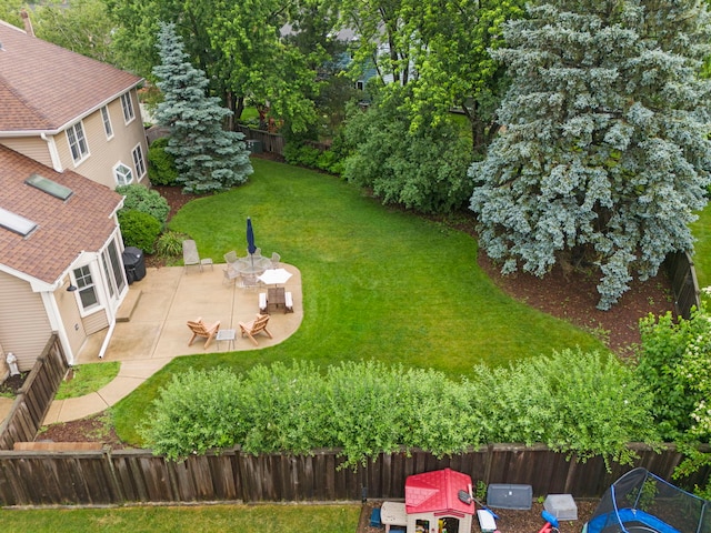 1808 Beloit Ct, Naperville, IL 60565 - fenced backyard featuring a patio