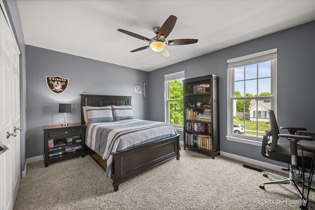 2171 Edinburgh Ln, Aurora, IL 60504 - bedroom featuring carpet flooring and ceiling fan