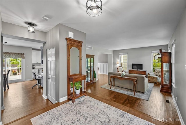 2171 Edinburgh Ln, Aurora, IL 60504 - living area with wood finished floors and baseboards