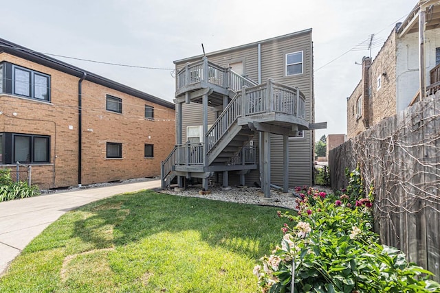 1027 N Harlem Ave, Oak Park, IL 60302 - back of house with stairway