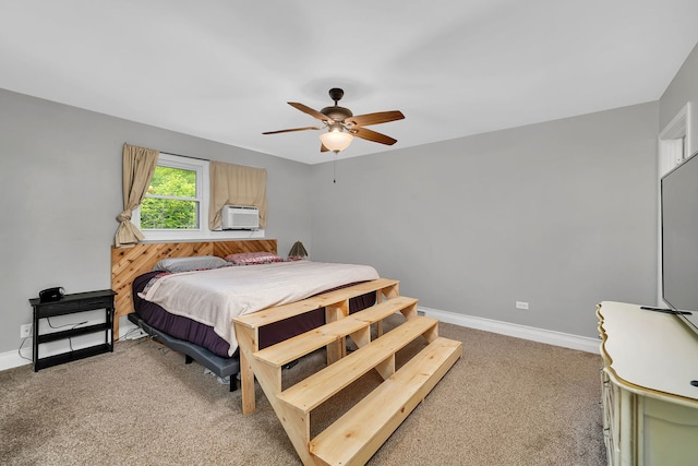 1810 Jana Ln, Morris, IL 60450 - bedroom featuring light carpet, cooling unit, and ceiling fan