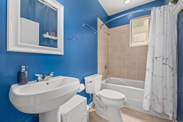 3021 W Armitage Ave Unit 201, Chicago, IL 60647 - bathroom with shower / tub combo and tile patterned flooring