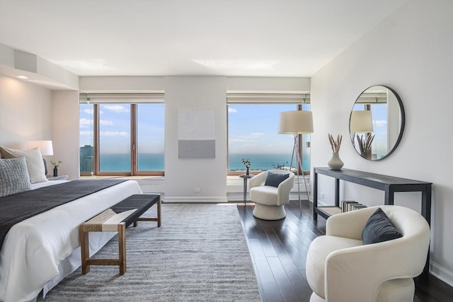 161 E Chicago Ave Unit 49B, Chicago, IL 60611 - bedroom with dark wood-style floors