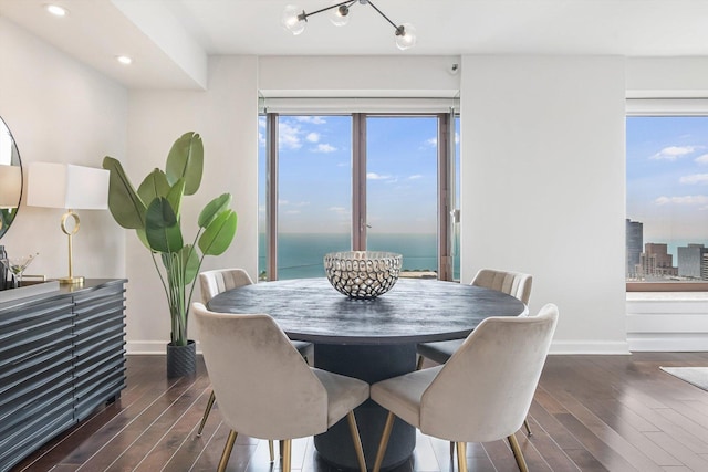 161 E Chicago Ave Unit 49B, Chicago, IL 60611 - dining area featuring wood finished floors and recessed lighting