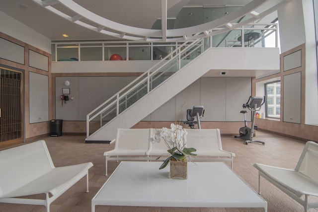 161 E Chicago Ave Unit 49B, Chicago, IL 60611 - lobby featuring a high ceiling and stairs