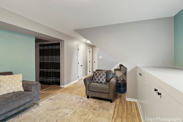 1113 Rolling Lane Rd, Johnsburg, IL 60051 - living area featuring wood finished floors and stairs