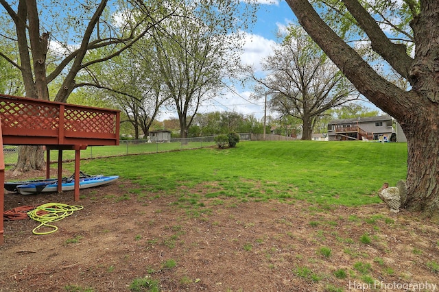 1113 Rolling Lane Rd, Johnsburg, IL 60051 - view of yard with a deck