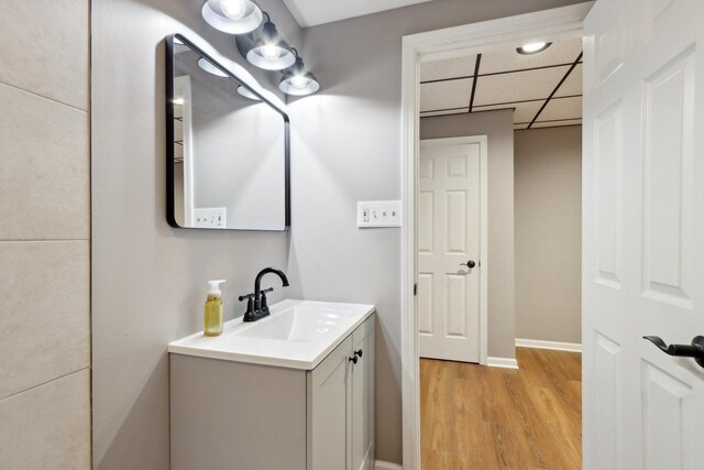 18485 W Springwood Dr, Grayslake, IL 60030 - bathroom featuring wood finished floors and vanity