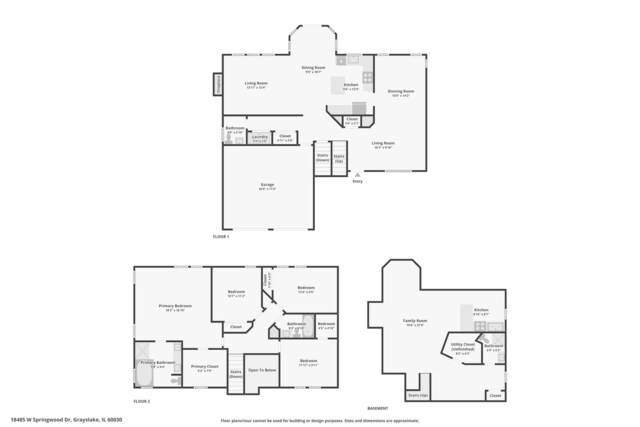 18485 W Springwood Dr, Grayslake, IL 60030 - view of floor plan / room layout