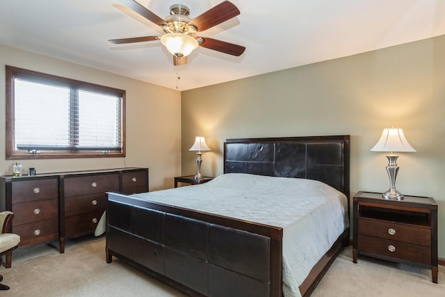 13707 W Carefree Dr, Homer Glen, IL 60491 - bedroom with light colored carpet and a ceiling fan