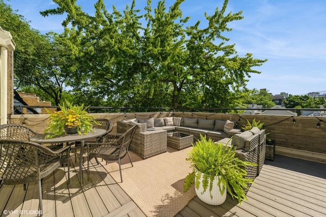1719 N Halsted St Unit C, Chicago, IL 60614 - deck featuring an outdoor hangout area and outdoor dining area