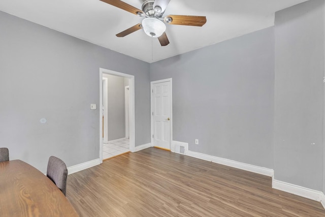 4036 N Bernard St, Chicago, IL 60618 - unfurnished office with wood finished floors and a ceiling fan
