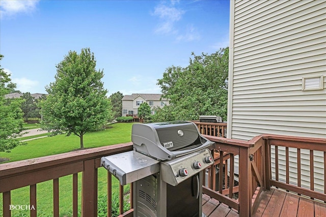 1944 Indian Hill Ln, Aurora, IL 60503 - deck featuring grilling area and a yard