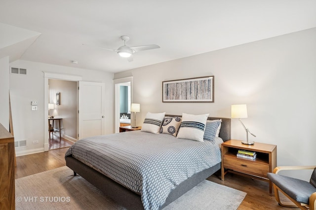625 Park Ave, Wilmette, IL 60091 - bedroom featuring wood finished floors and ceiling fan