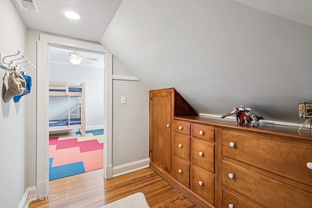 625 Park Ave, Wilmette, IL 60091 - bonus room featuring light wood finished floors and vaulted ceiling