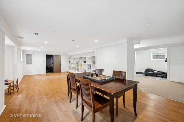 625 Park Ave, Wilmette, IL 60091 - dining room featuring light wood-style flooring and recessed lighting