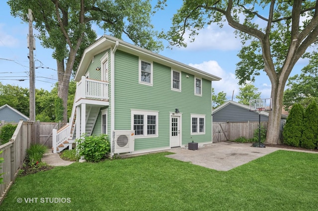 625 Park Ave, Wilmette, IL 60091 - rear view of house featuring a fenced backyard, a patio, and stairs