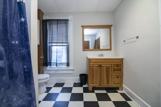 125 S Main St, Clifton, IL 60927 - full bath with tile patterned floors, vanity, and curtained shower