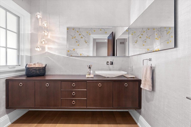 326 Country Ln, Glenview, IL 60025 - bathroom with wood finished floors and vanity