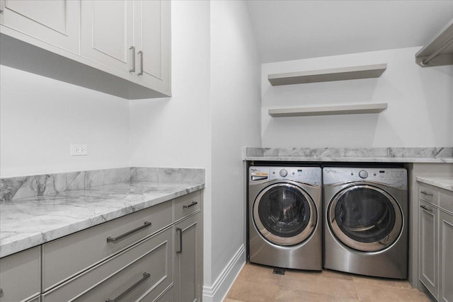 326 Country Ln, Glenview, IL 60025 - washroom with washing machine and dryer and cabinet space
