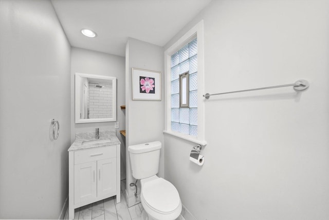 3100 N Newcastle Ave, Chicago, IL 60634 - bathroom with marble finish floors and vanity