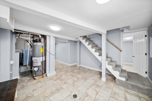 3100 N Newcastle Ave, Chicago, IL 60634 - finished basement featuring water heater and stairs