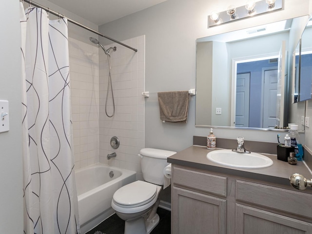 7367 Grandview Ct Unit 7367, Carpentersville, IL 60110 - full bathroom featuring vanity and shower / bathtub combination with curtain