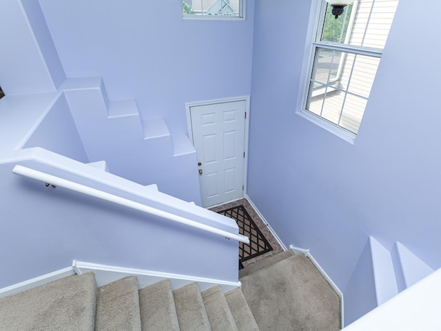 7367 Grandview Ct Unit 7367, Carpentersville, IL 60110 - stairs with baseboards and carpet floors