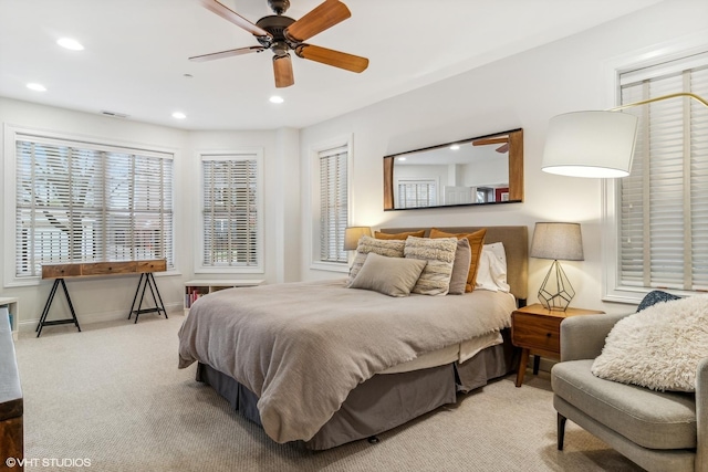 3019 W Cornelia Ave, Chicago, IL 60618 - bedroom featuring recessed lighting, carpet floors, and ceiling fan