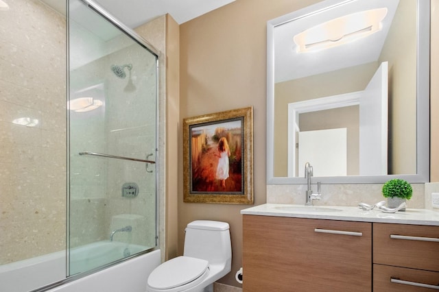 340 E Randolph St Unit 5504, Chicago, IL 60601 - bathroom featuring vanity and bath / shower combo with glass door