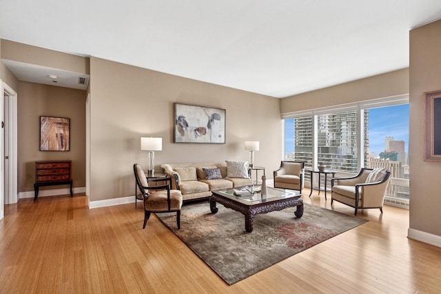 340 E Randolph St Unit 5504, Chicago, IL 60601 - living room with wood finished floors and a city view