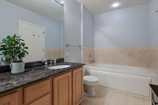 1322 S Prairie Ave Unit 406, Chicago, IL 60605 - full bath with a garden tub, vanity, and tile patterned flooring
