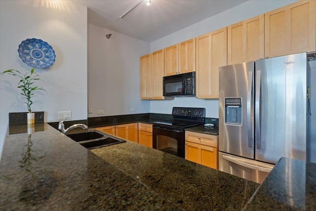 1322 S Prairie Ave Unit 406, Chicago, IL 60605 - kitchen with black appliances and light brown cabinetry