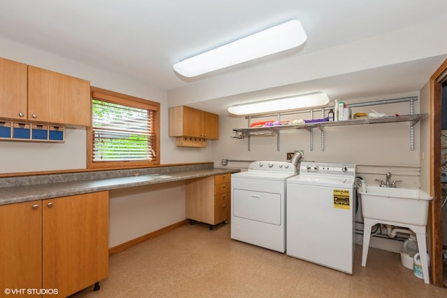 25W251 Highview Dr, Naperville, IL 60563 - laundry area with independent washer and dryer and cabinet space