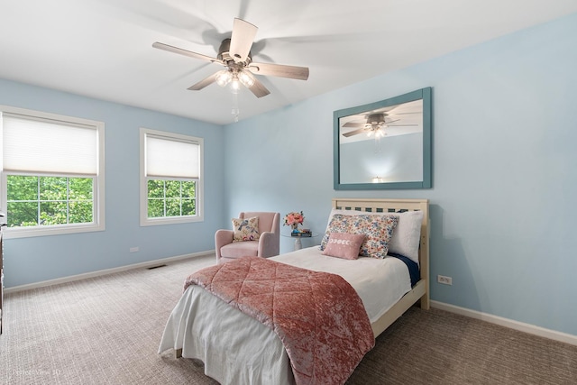 1860 Haverford Dr, Algonquin, IL 60102 - carpeted bedroom featuring baseboards and ceiling fan