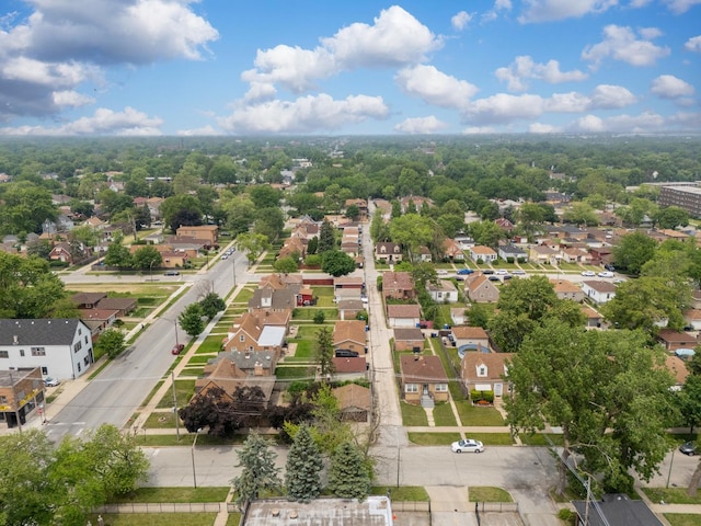 aerial view of residential area