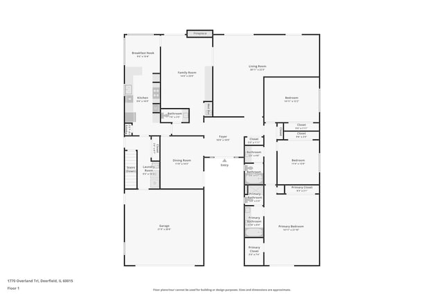 1770 Overland Trl, Deerfield, IL 60015 - view of floor plan / room layout