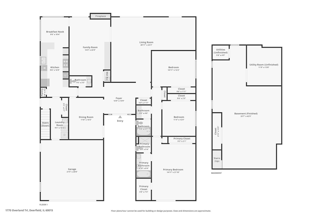1770 Overland Trl, Deerfield, IL 60015 - view of floor plan / room layout