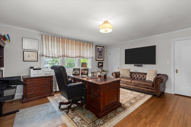 355 Myrtle St, Winnetka, IL 60093 - home office with wood finished floors and ornamental molding