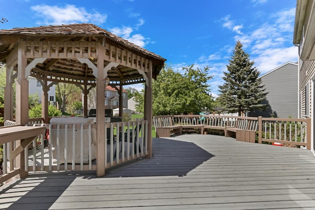 768 Fieldstone Dr, Lake Villa, IL 60046 - wooden deck featuring a gazebo