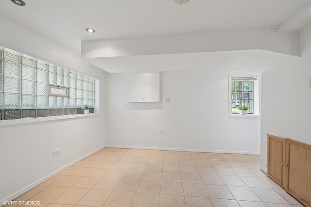 2208 Foster St Unit A, Evanston, IL 60201 - unfurnished room featuring baseboards and recessed lighting