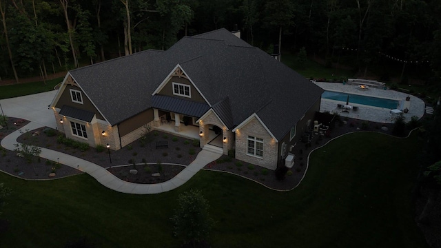 2611 Private Access 424, Mahomet, IL 61853 - view from above of property featuring a forest