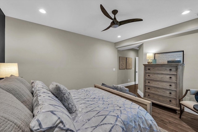 2611 Private Access 424, Mahomet, IL 61853 - bedroom with wood finished floors, recessed lighting, and a ceiling fan